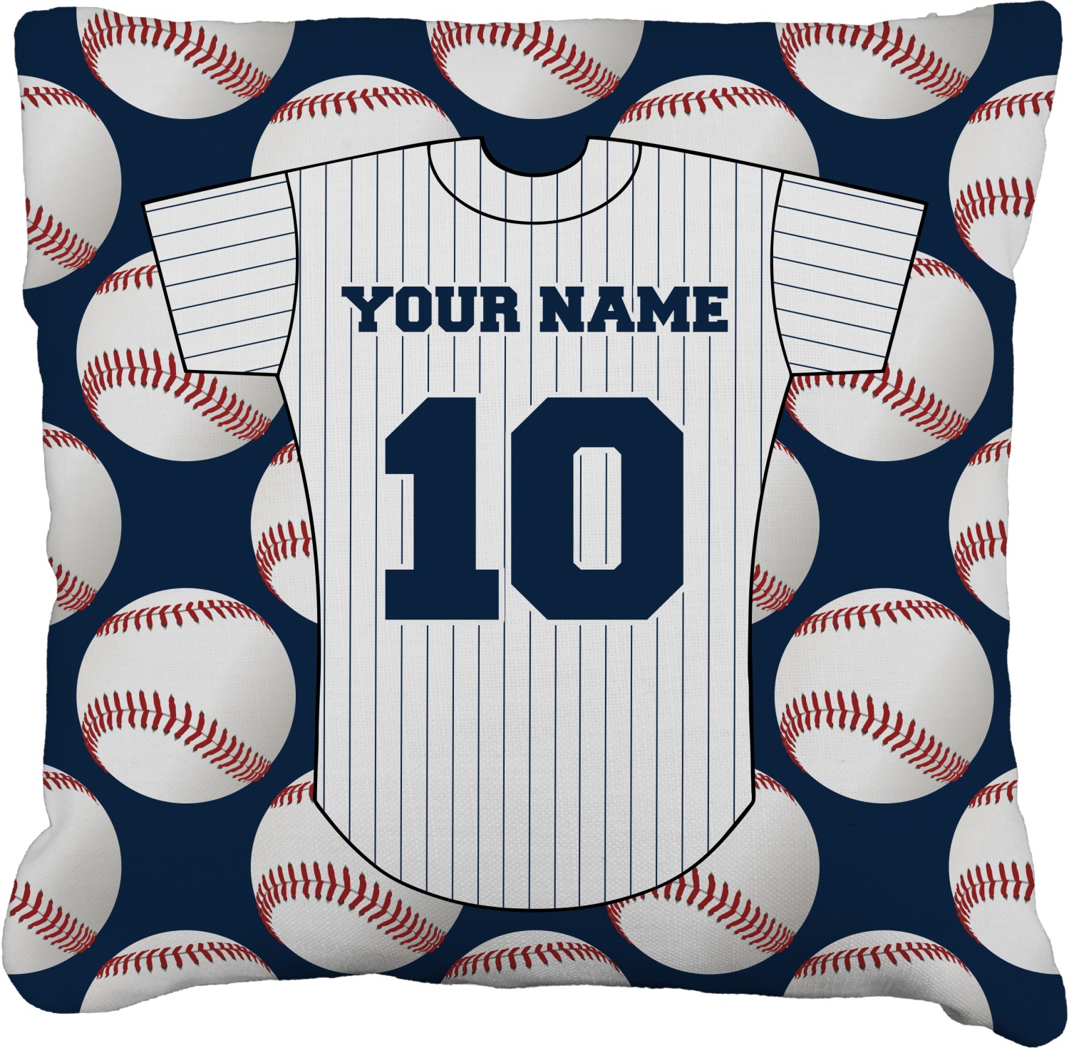 Baseball Jersey Personalized Throw Pillow