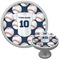 Baseball Jersey Cabinet Knob - Nickel - Multi Angle