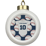 Baseball Jersey Ceramic Ball Ornament (Personalized)