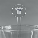 Baseball Jersey 7" Round Plastic Stir Sticks - Clear (Personalized)