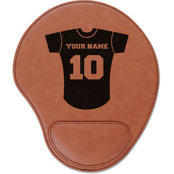 Baseball Jersey Leatherette Mouse Pad with Wrist Support (Personalized)