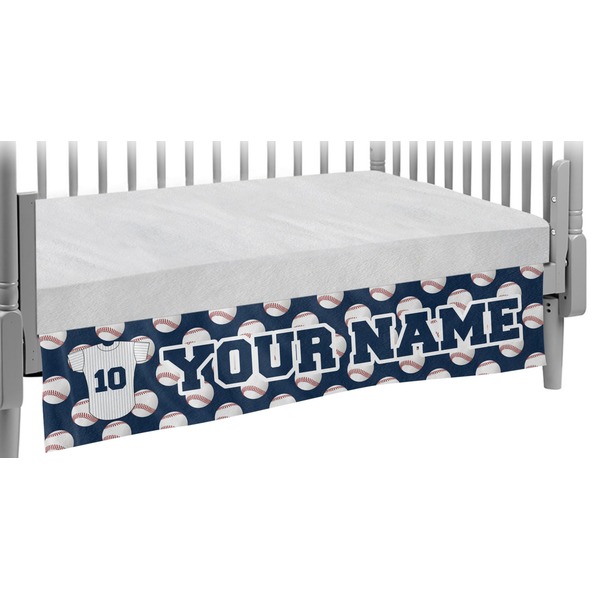 Custom Baseball Jersey Crib Skirt (Personalized)