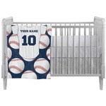 Baseball Jersey Crib Comforter / Quilt (Personalized)