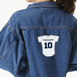 Baseball Jersey Twill Iron On Patch - Custom Shape - X-Large (Personalized)