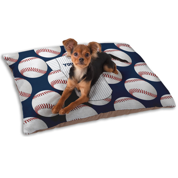 Custom Baseball Jersey Dog Bed - Small w/ Name and Number