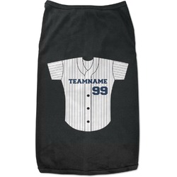 Baseball Jersey Black Pet Shirt - XL (Personalized)