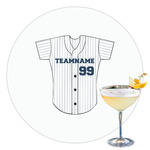 Baseball Jersey Printed Drink Topper - 3.5" (Personalized)