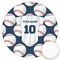 Baseball Jersey Icing Circle - Large - Front