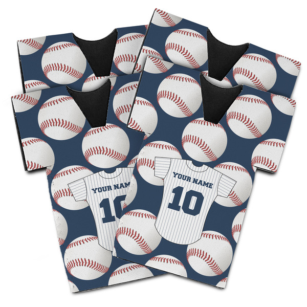 Custom Baseball Jersey Jersey Bottle Cooler - Set of 4 (Personalized)