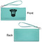 Baseball Jersey Ladies Wallets - Faux Leather - Teal - Front & Back View