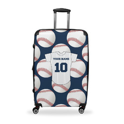 Baseball Jersey Suitcase - 28" Large - Checked w/ Name and Number