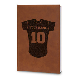 Baseball Jersey Leatherette Journal - Large - Double Sided (Personalized)