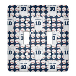 Baseball Jersey Light Switch Cover (2 Toggle Plate) (Personalized)