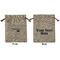 Baseball Jersey Medium Burlap Gift Bag - Front and Back