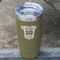 Baseball Jersey Olive Polar Camel Tumbler - 20oz - Angled