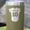 Baseball Jersey Olive Polar Camel Tumbler - 20oz - Close Up