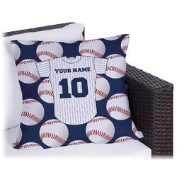 Baseball Jersey Outdoor Pillow - 16" (Personalized)