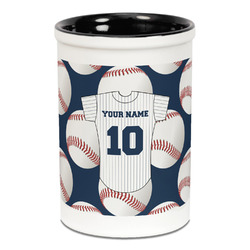 Baseball Jersey Ceramic Pencil Holders - Black