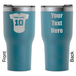 Baseball Jersey RTIC Tumbler - Dark Teal - Laser Engraved - Double-Sided (Personalized)