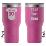 Baseball Jersey RTIC Tumbler - Magenta - Laser Engraved - Double-Sided (Personalized)