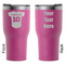 Baseball Jersey RTIC Tumbler - Magenta - Double Sided - Front & Back