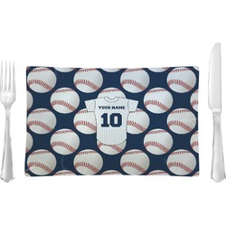 Baseball Jersey Rectangular Glass Lunch / Dinner Plate - Single or Set (Personalized)