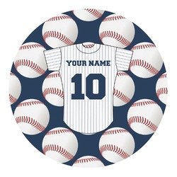 Baseball Jersey Round Decal - Small (Personalized)