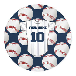 Baseball Jersey 5' Round Indoor Area Rug (Personalized)