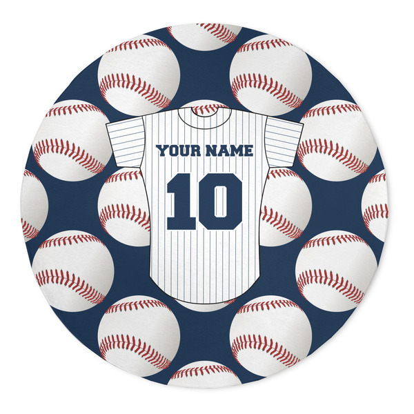 Custom Baseball Jersey 5' Round Indoor Area Rug (Personalized)