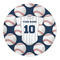 Baseball Jersey Round Indoor Rug - Front/Main