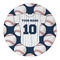 Baseball Jersey Round Paper Coaster - Approval