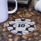 Baseball Jersey Round Paper Coaster - Front