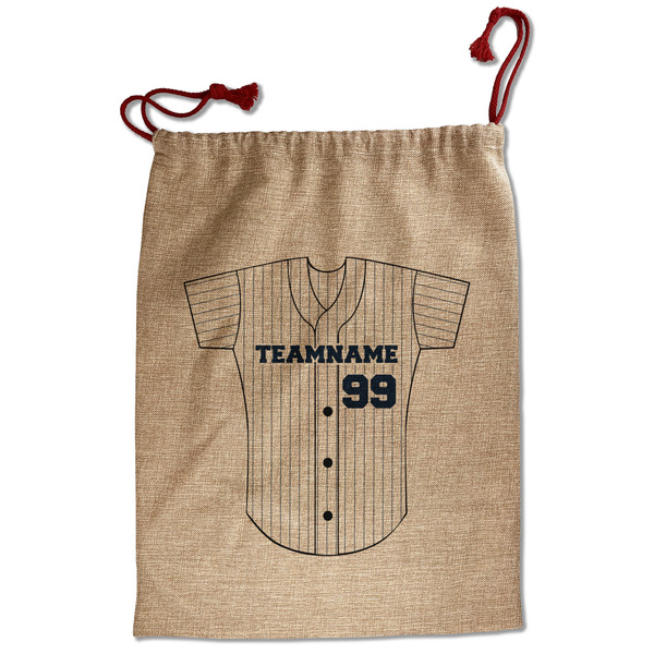 Custom Baseball Jersey Santa Sack - Front (Personalized)