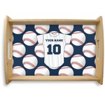 Baseball Jersey Natural Wooden Tray - Small (Personalized)