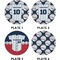 Baseball Jersey Set of Appetizer / Dessert Plates (Approval)