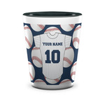 Baseball Jersey Ceramic Shot Glass - 1.5 oz - Two Tone - Set of 4 (Personalized)