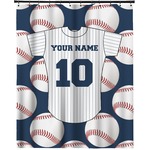 Baseball Jersey Extra Long Shower Curtain - 70"x84" (Personalized)