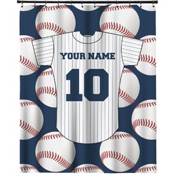 Baseball Jersey Extra Long Shower Curtain - 70"x84" (Personalized)