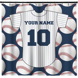 Baseball Jersey Shower Curtain - 71" x 74" (Personalized)