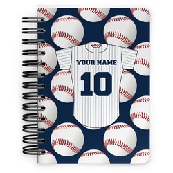 Baseball Jersey Spiral Notebook - 5x7 w/ Name and Number