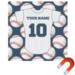 Baseball Jersey Square Car Magnet - 10" (Personalized)