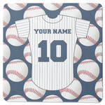 Baseball Jersey Square Rubber Backed Coaster (Personalized)