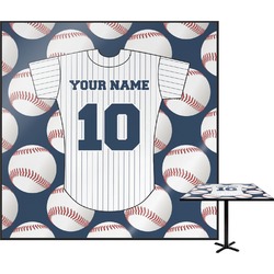Baseball Jersey Square Table Top - 30" (Personalized)