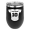 Baseball Jersey Stainless Wine Tumblers - Black - Double Sided - Front