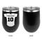 Baseball Jersey Stainless Wine Tumblers - Black - Single Sided - Approval