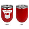 Baseball Jersey Stainless Wine Tumblers - Red - Single Sided - Approval