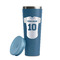 Baseball Jersey Steel Blue RTIC Everyday Tumbler - 28 oz. - Lid Off