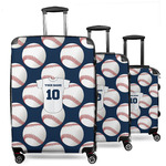 Baseball Jersey 3 Piece Luggage Set - 20" Carry On, 24" Medium Checked, 28" Large Checked (Personalized)