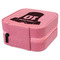 Baseball Jersey Travel Jewelry Boxes - Leather - Pink - View from Rear