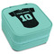 Baseball Jersey Travel Jewelry Boxes - Leatherette - Teal - Angled View